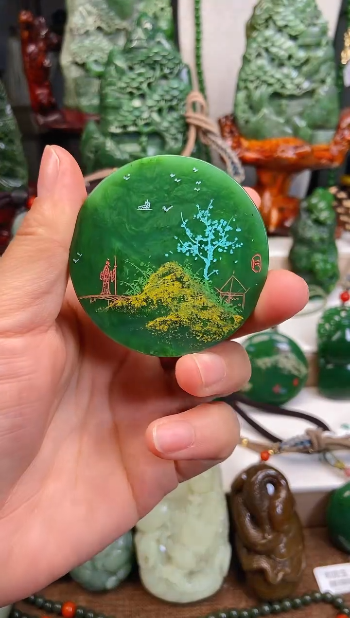 和田玉未镶嵌挂件1