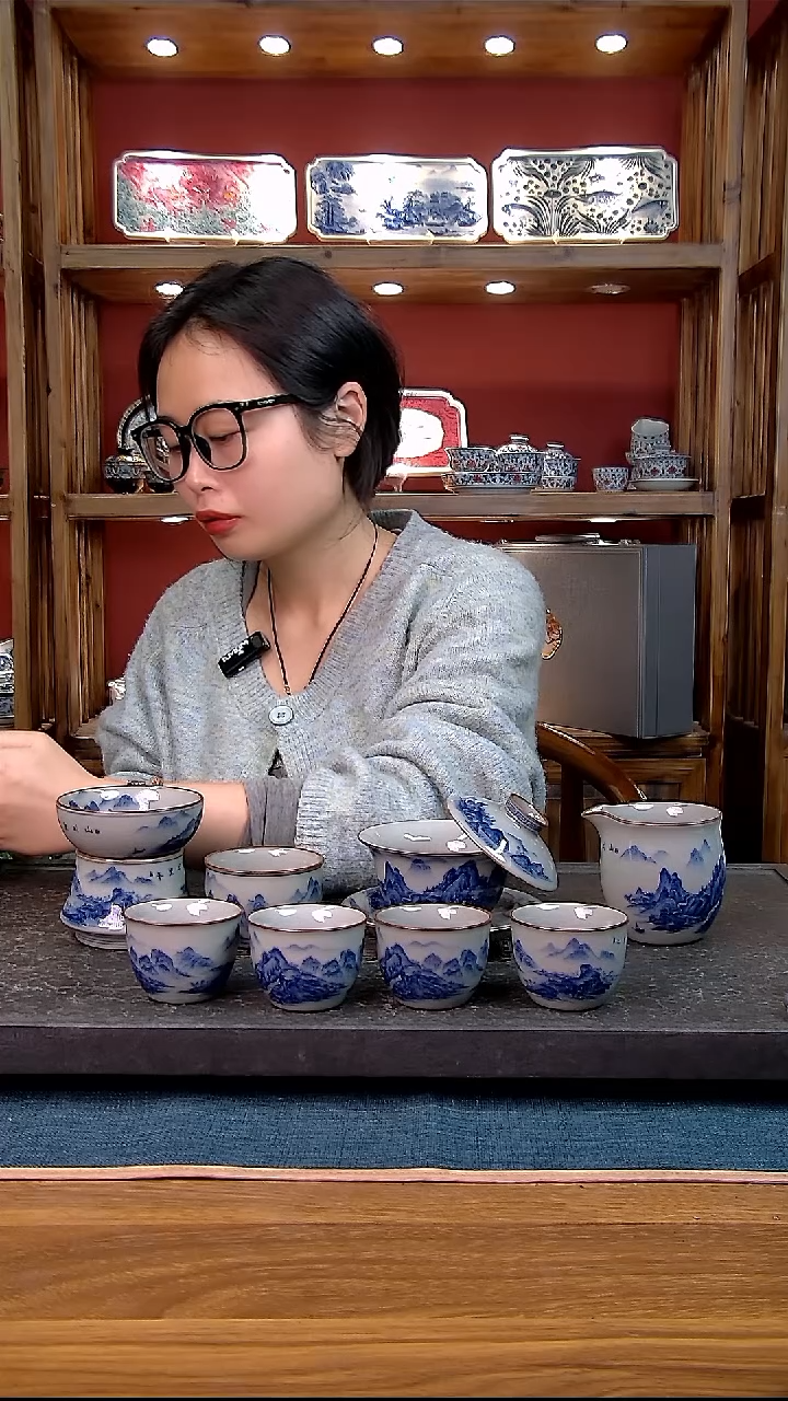 简装家用款8件套 老陶泥开片纹陶瓷茶具