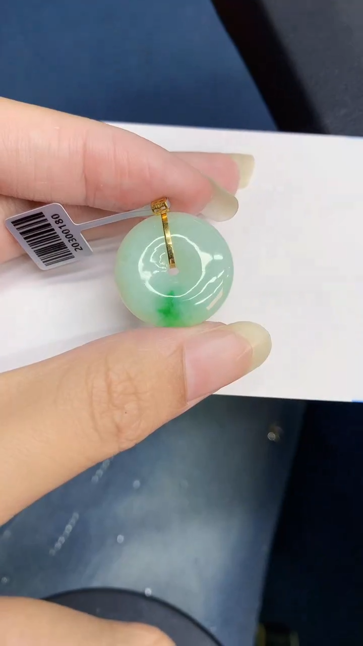 【闪购商品】翡翠颈饰18K金镶嵌000000008