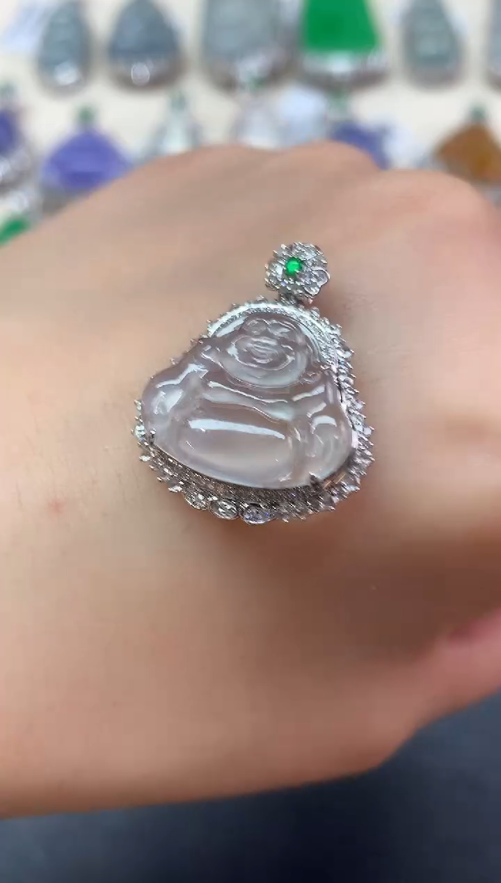 翡翠18K金镶嵌吊坠(不含链)吊坠(不含链)|8800+0