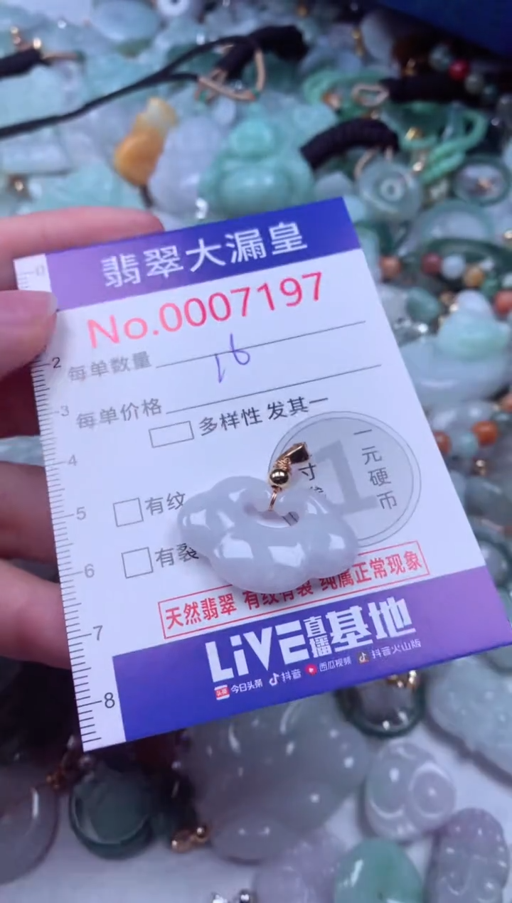 吊坠(不含链)未镶嵌翡翠7197