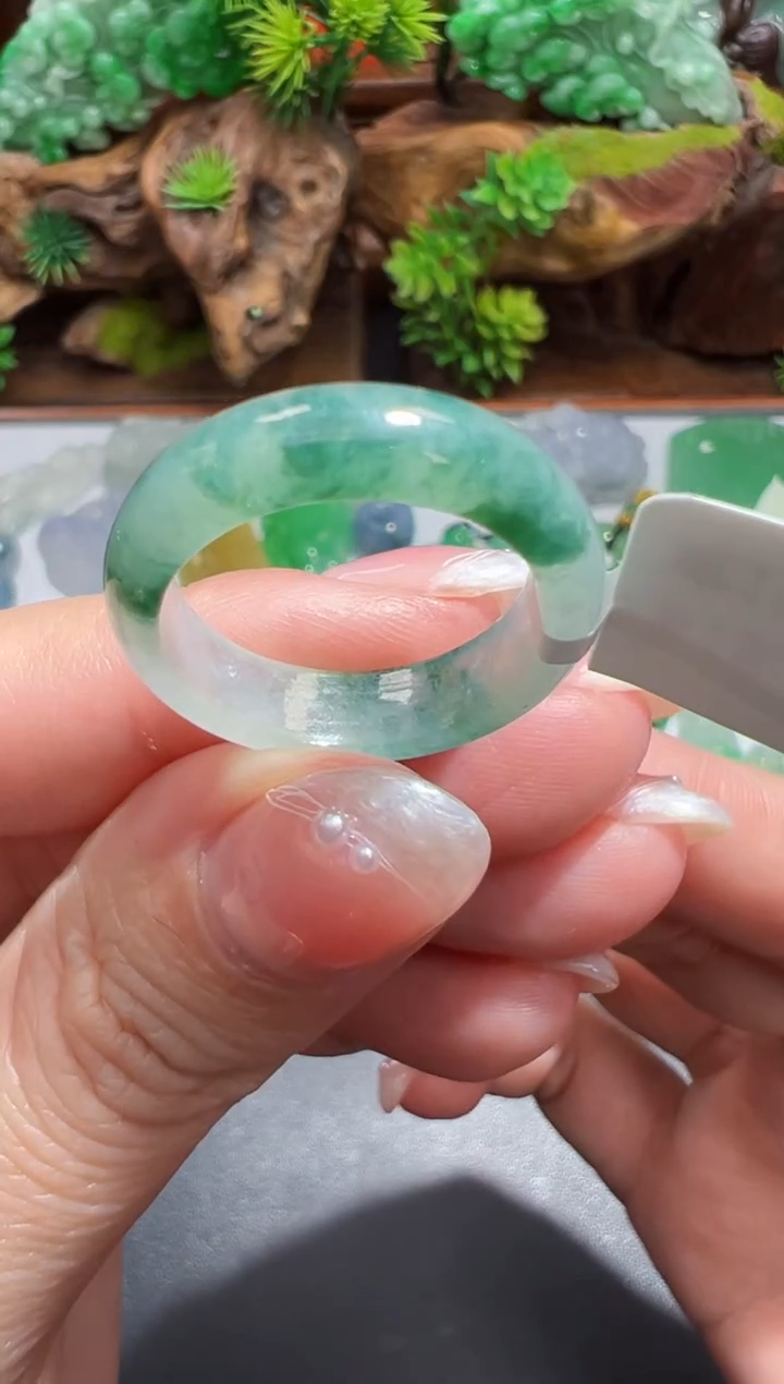 未镶嵌定制翡翠18-19戒圈