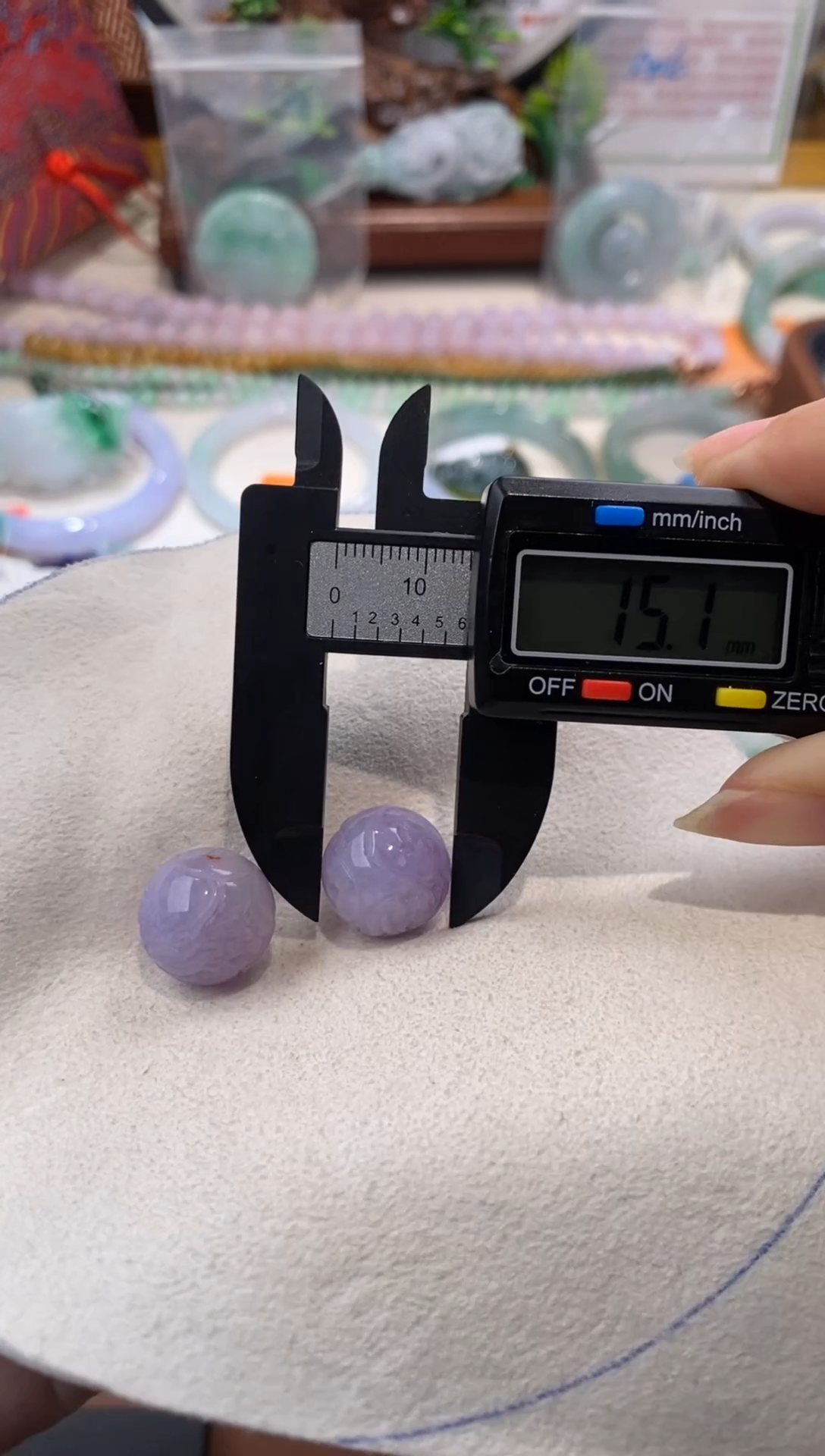 颈饰未镶嵌翡翠27翡翠挂件 紫罗兰珠子