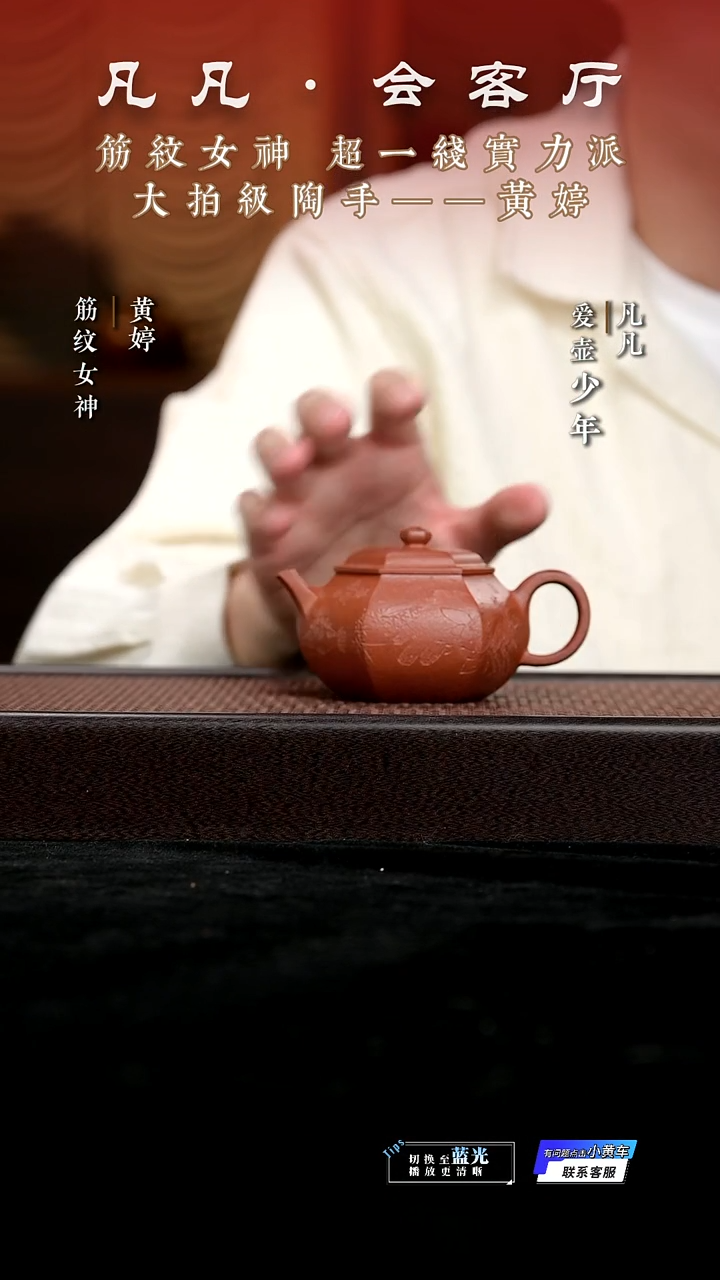 茶壶紫砂JW黄婷204 六方雅趣 烂柿子红泥190cc