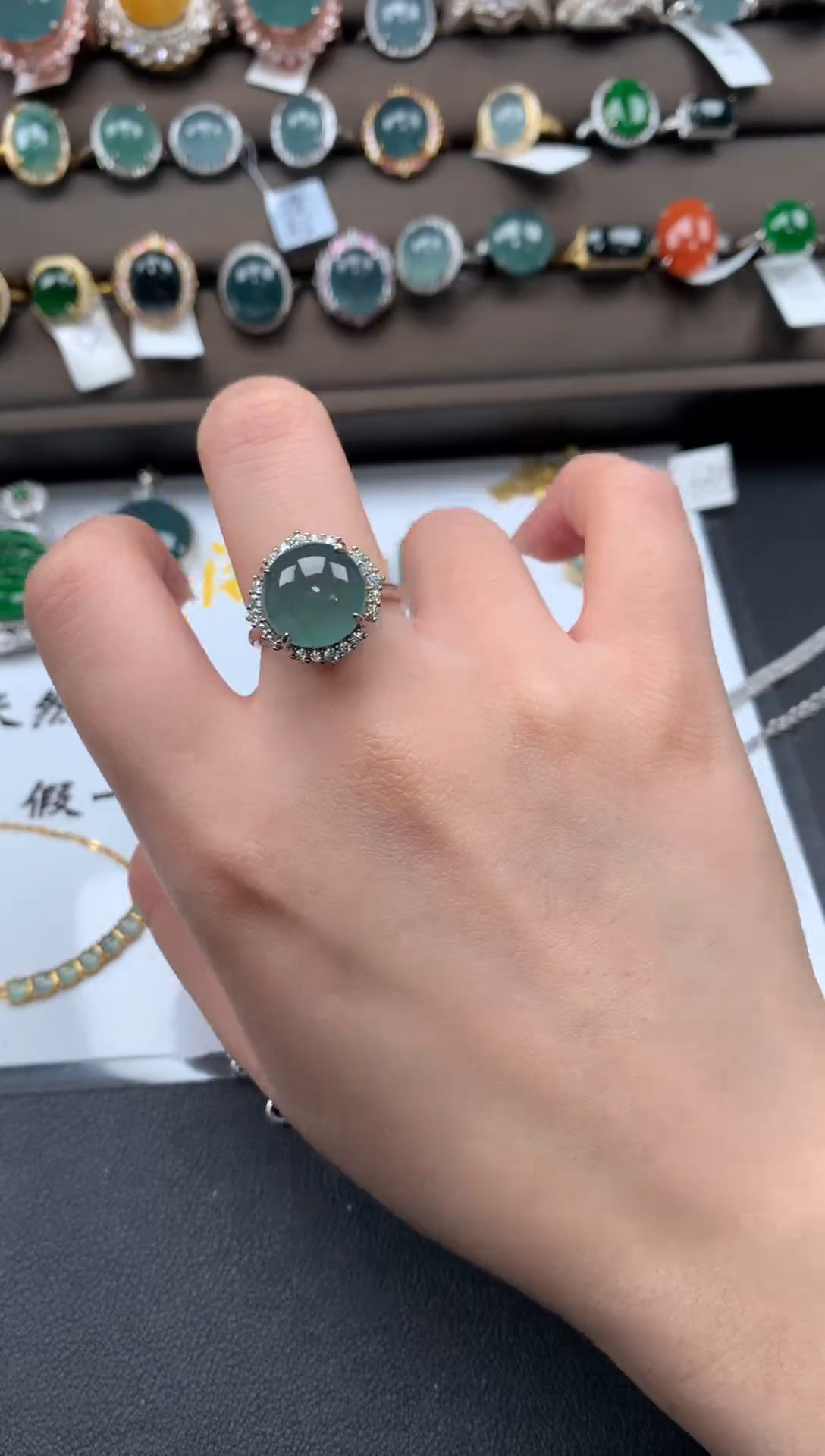 【闪购商品】翡翠戒指银S925镶嵌24111