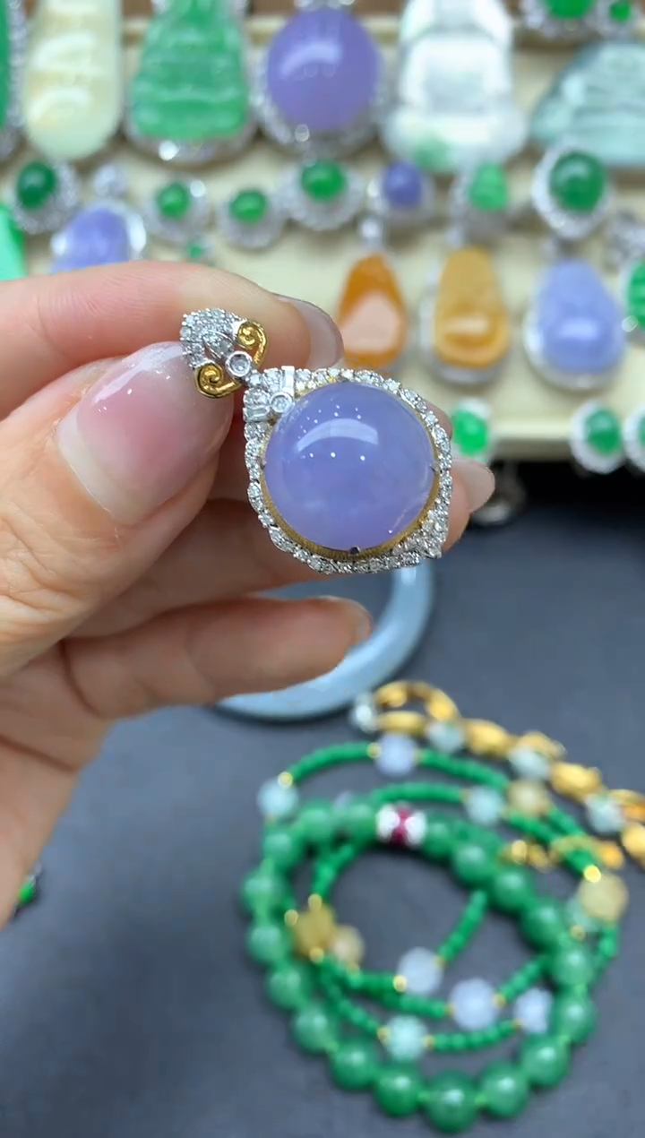 【闪购商品】翡翠颈饰18K金镶嵌511-中国好珍宝