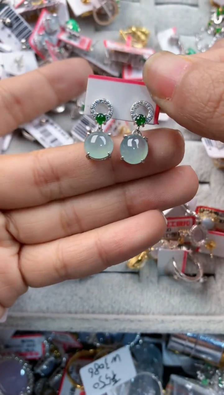 银S925镶嵌戒指翡翠777----2