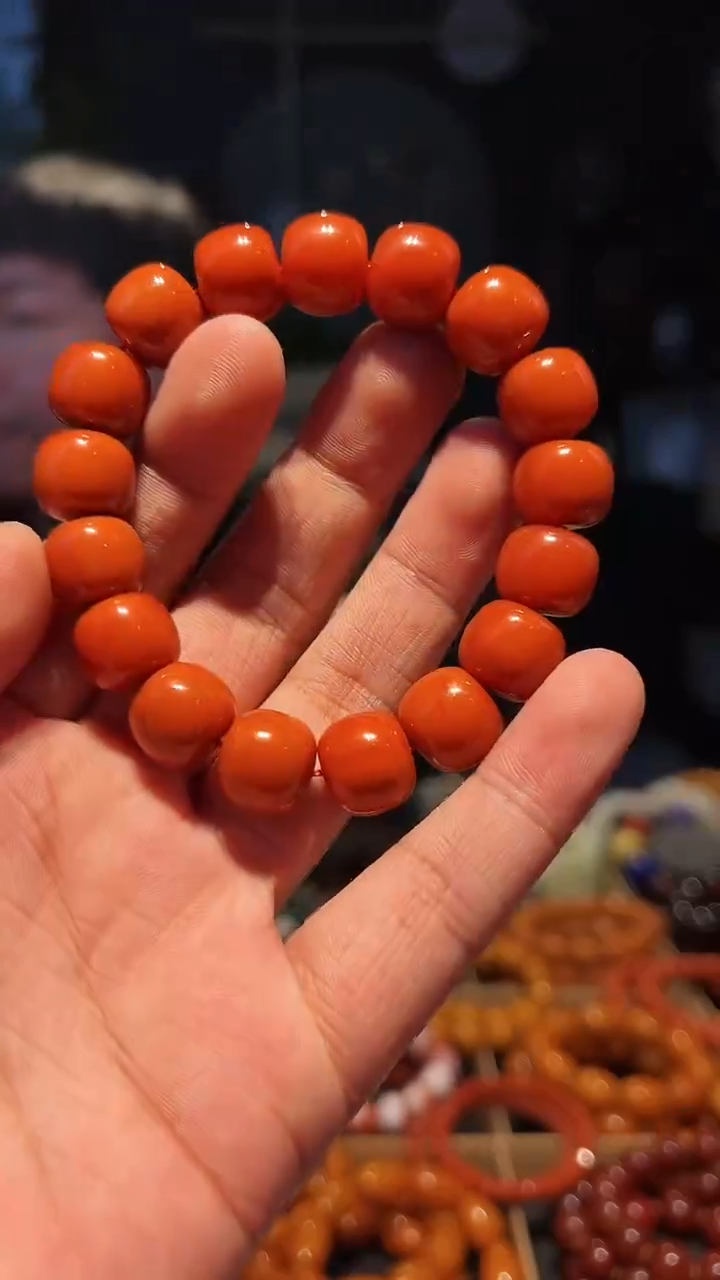 【闪购商品】南红玛瑙手串未镶嵌13+(柿1000)