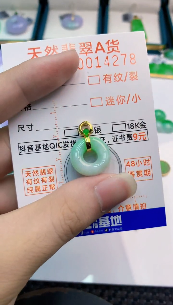翡翠未镶嵌颈饰        1