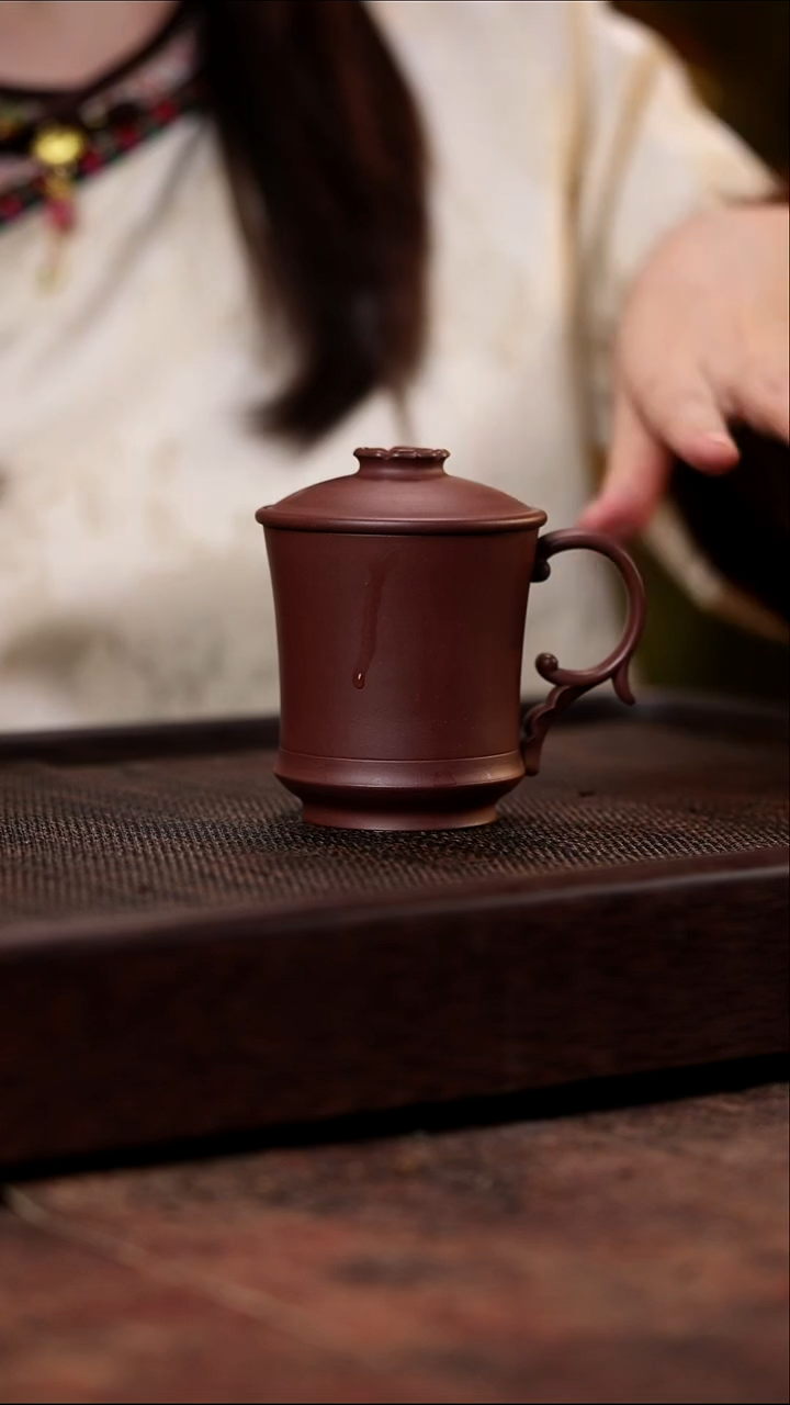 宜兴紫砂鹤堂盖杯