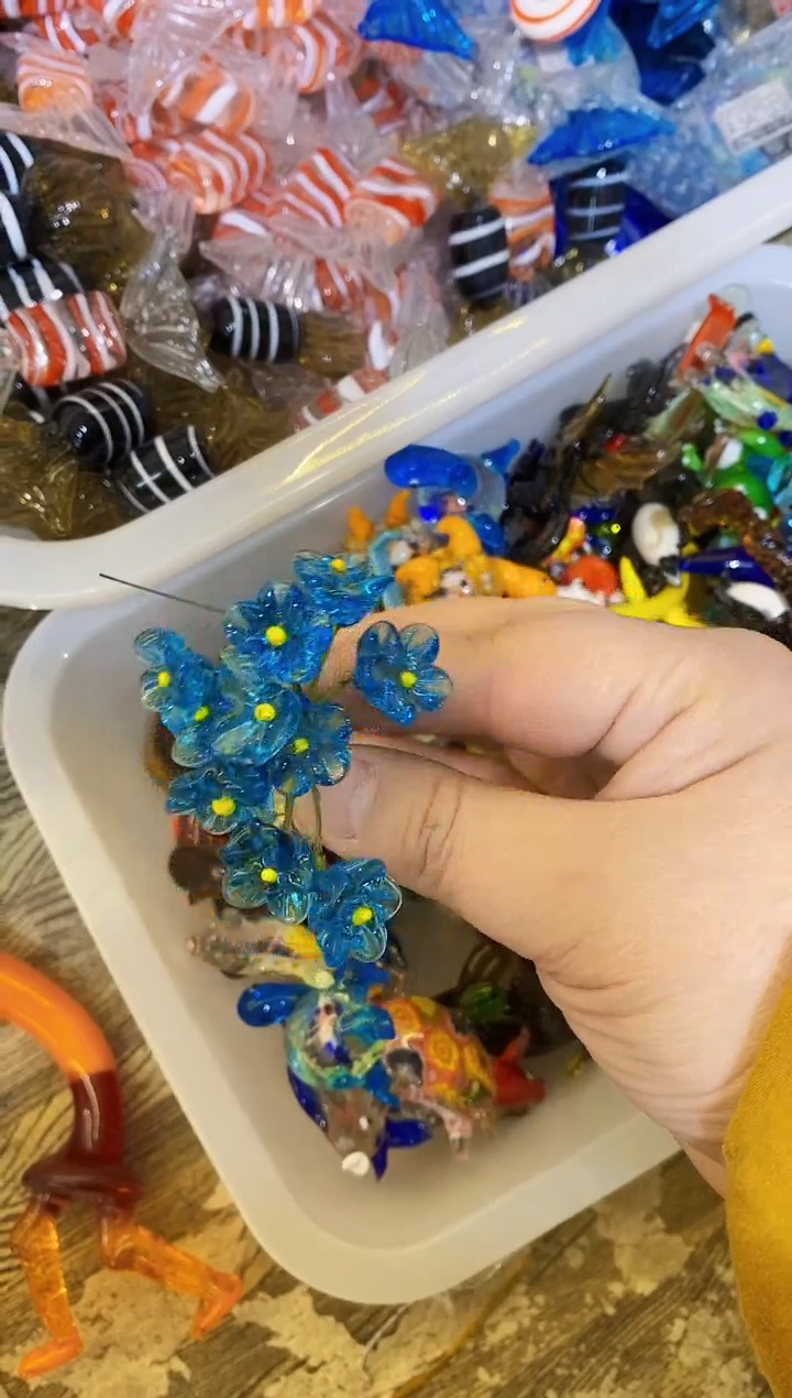 【闪购商品】琉璃手工艺品一把蓝花
