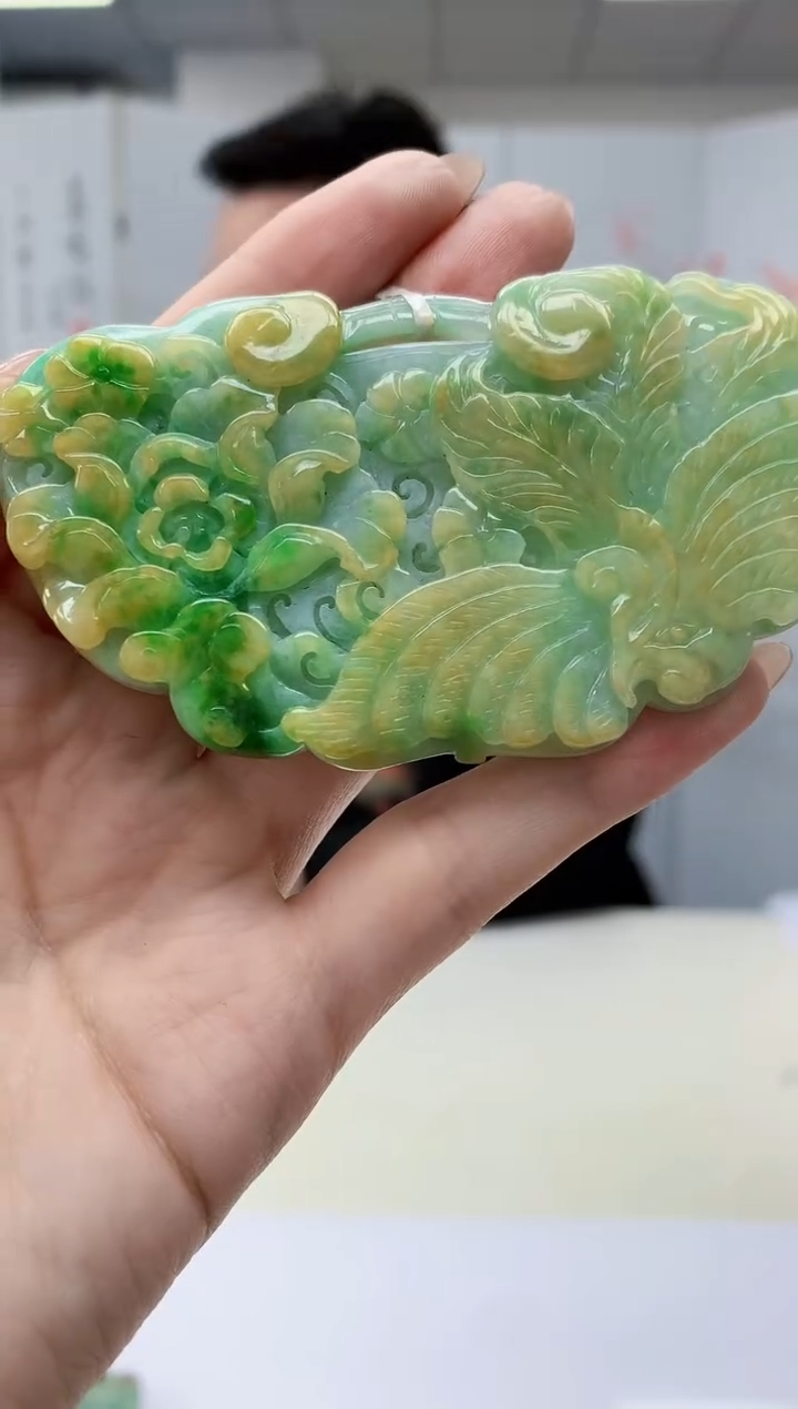 【闪购商品】定制翡翠未镶嵌1502jw-毛货挂件28