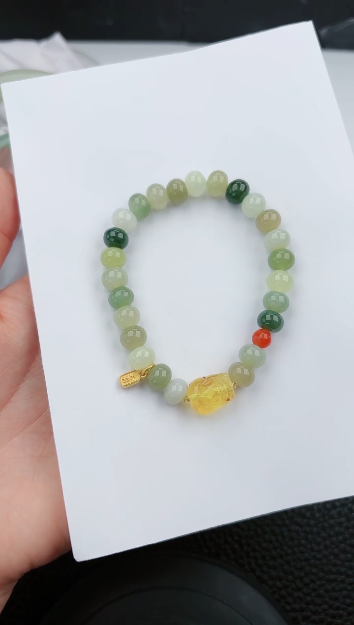 【闪购商品】和田玉手串未镶嵌555微色差T