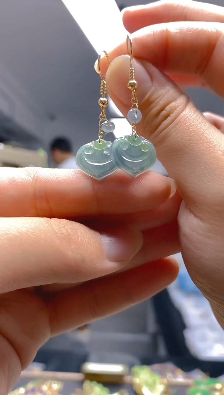 【闪购商品】翡翠耳饰合金0153翡翠耳钩