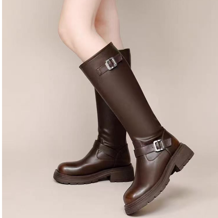 时尚英伦真皮骑士靴6656A