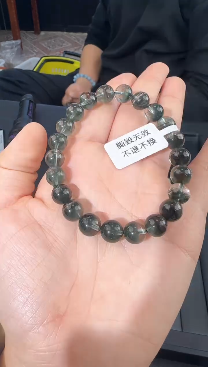未镶嵌手串水晶绿幽灵单圈手串-多样性发其一