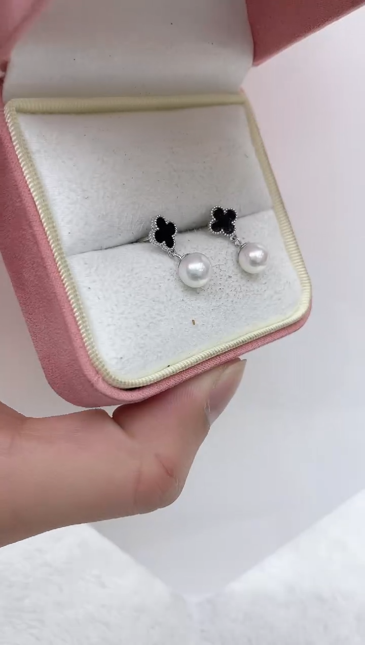 【闪购商品】海水珍珠耳饰银S925镶嵌海水珍珠耳饰