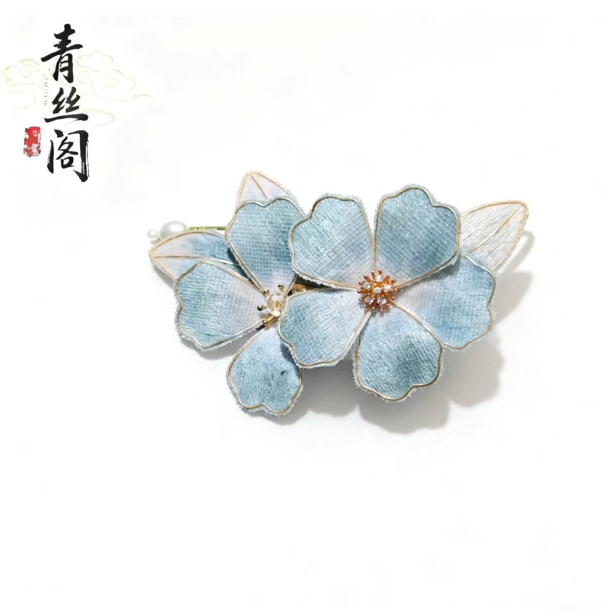 【非遗手作】古风饰品古风发饰绒面发饰古风古装发饰仙气飘飘B612  