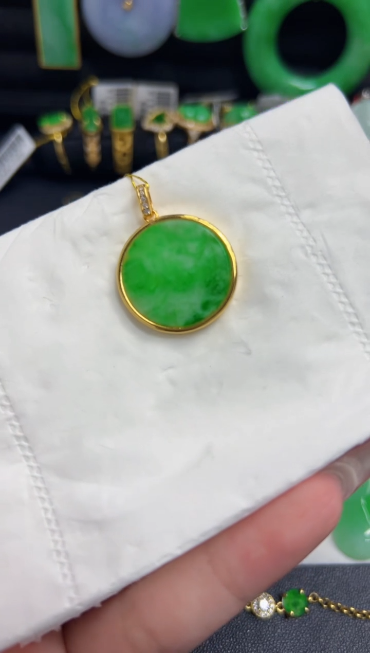 【闪购商品】翡翠颈饰银S925镶嵌Y缅料A货/多样性发货/一件