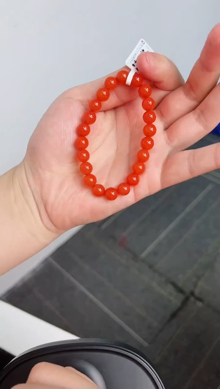 【闪购商品】南红玛瑙手串未镶嵌滴水洞亮光高品8+一条