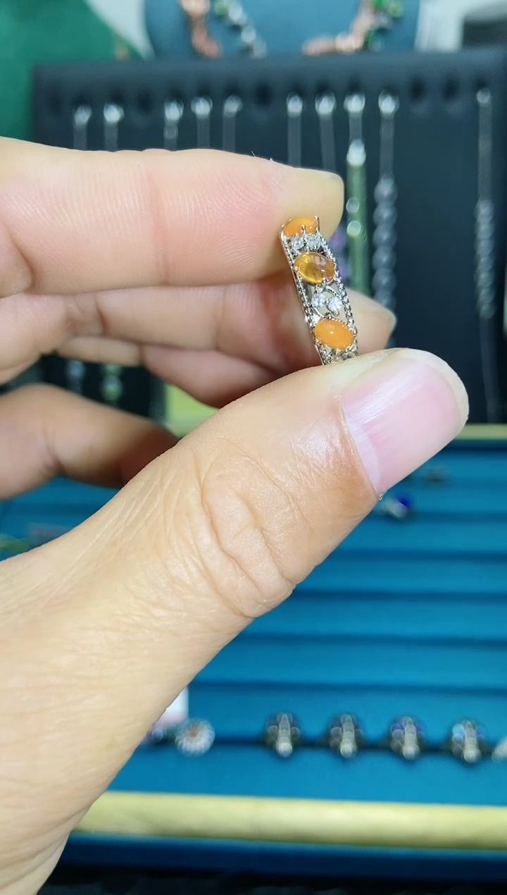 【闪购商品】欧泊戒指银S925镶嵌1121