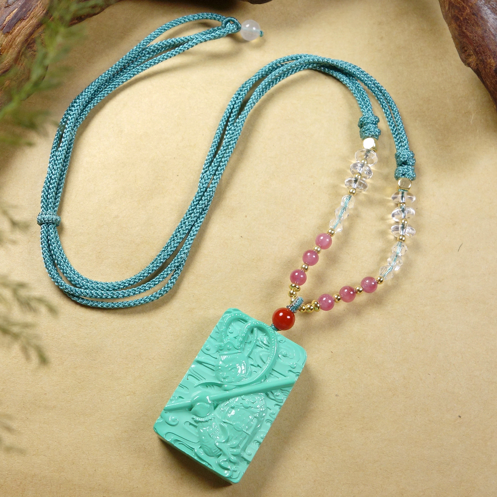 JF3025玉石珠宝精选绿松吊坠