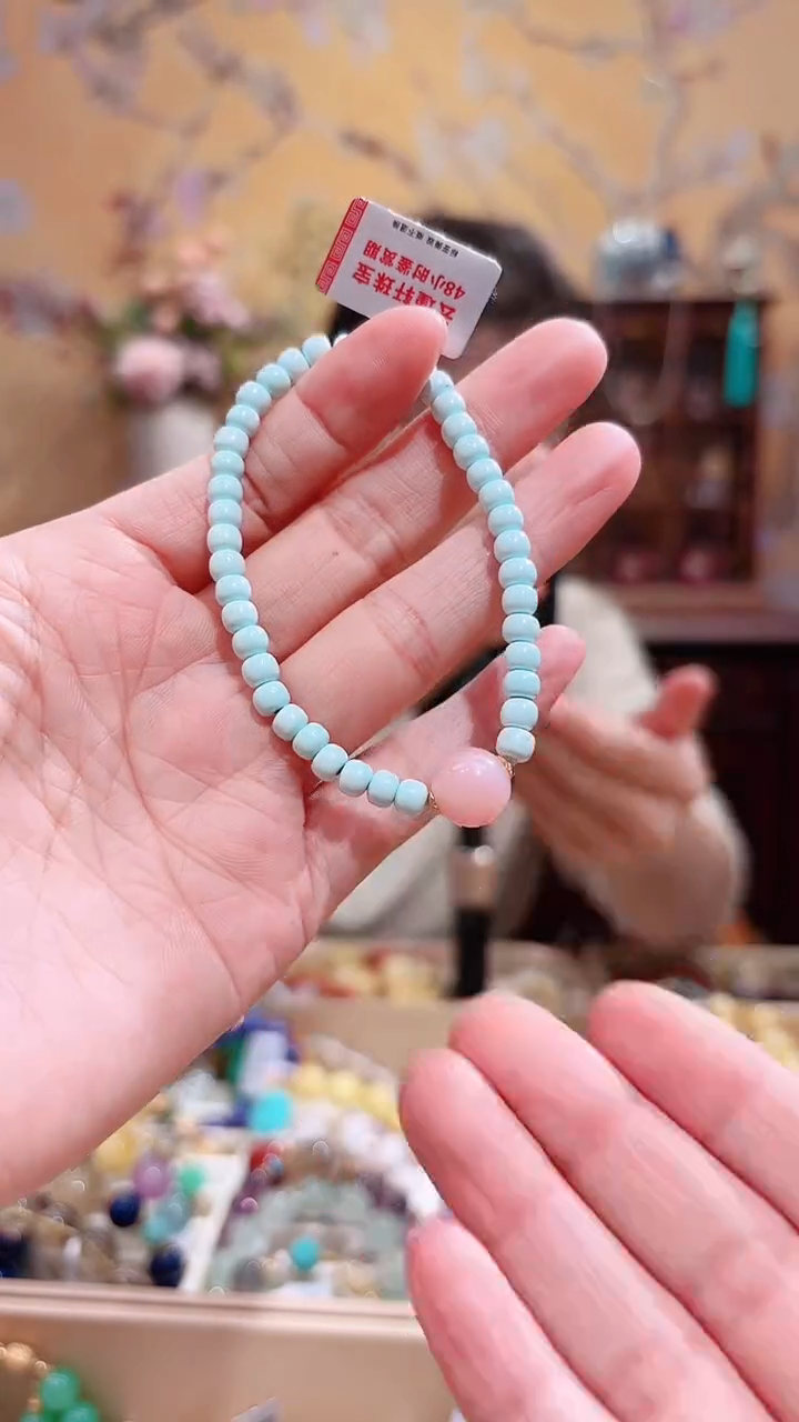 未镶嵌绿松石手链设计款手串