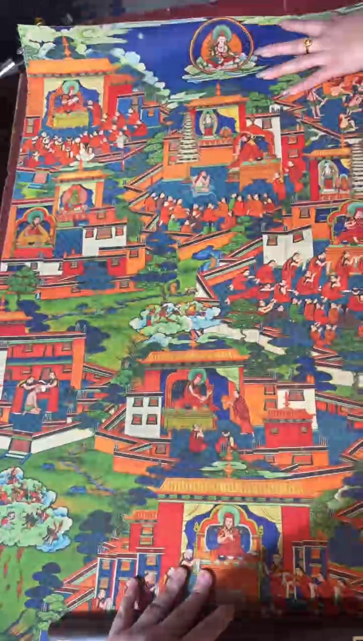 卷轴画龙妹唐卡直播tk16