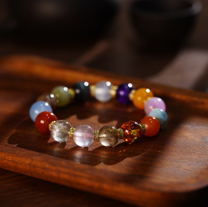 【睿泽赏宝】合金水晶多宝手串 10-12mm JRR003
