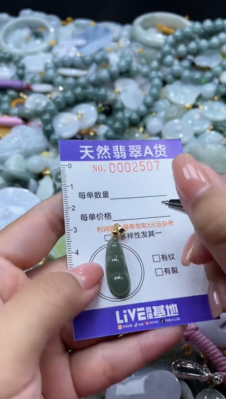 翡翠未镶嵌颈饰02507
