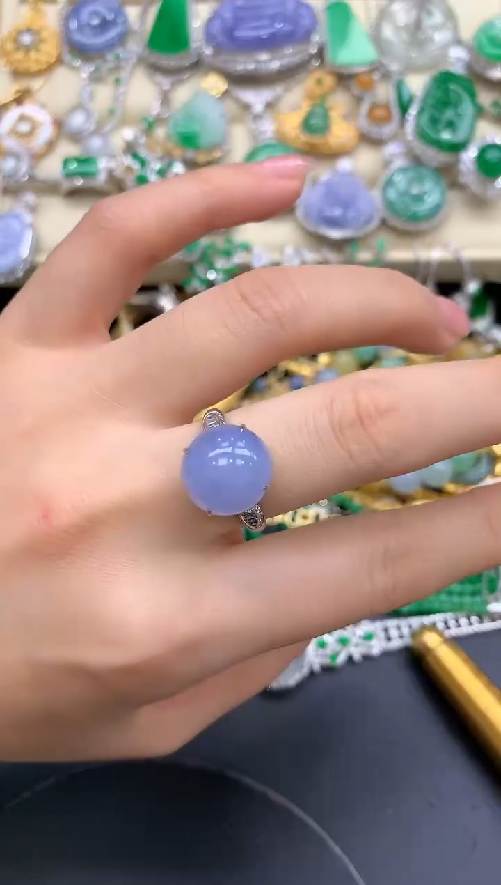 【闪购商品】翡翠戒指18K金镶嵌474-中国好珍宝