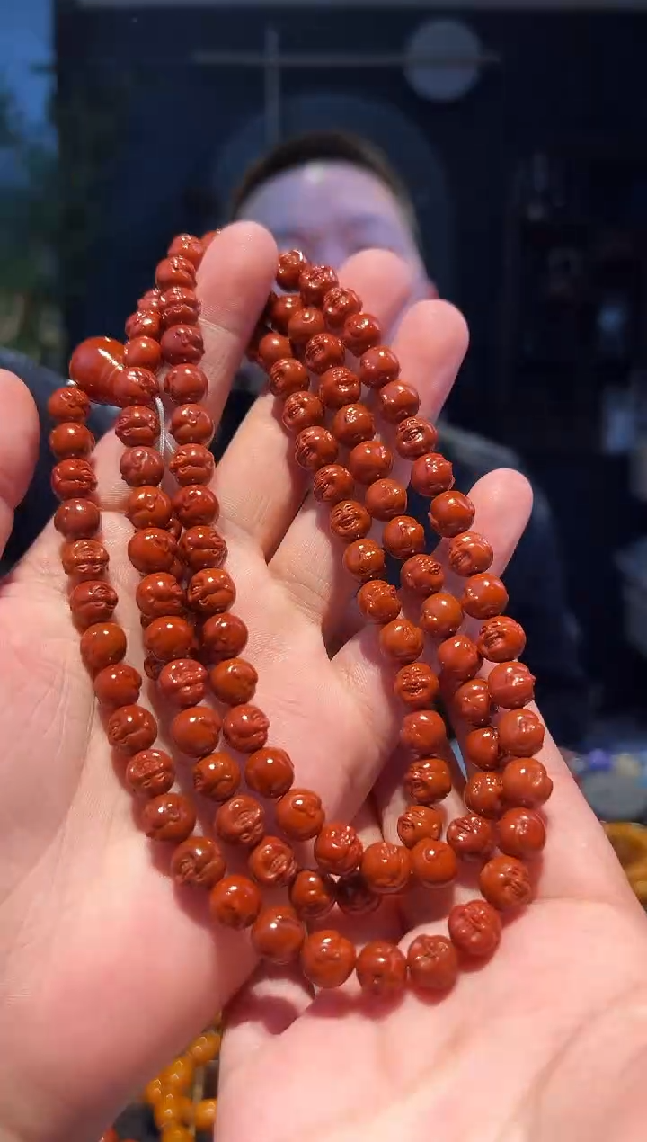 【闪购商品】南红玛瑙手串未镶嵌9+108(弥勒)