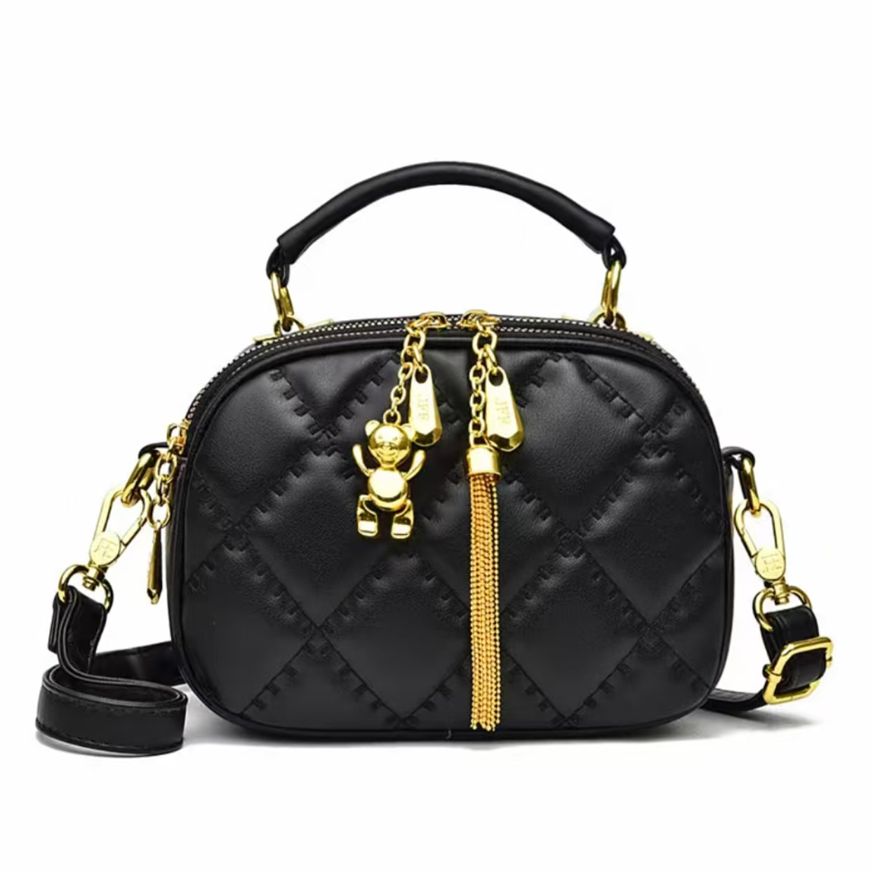 斜挎包单根纯色单肩小香风百搭女士轻奢小方包绣线菱格包小众