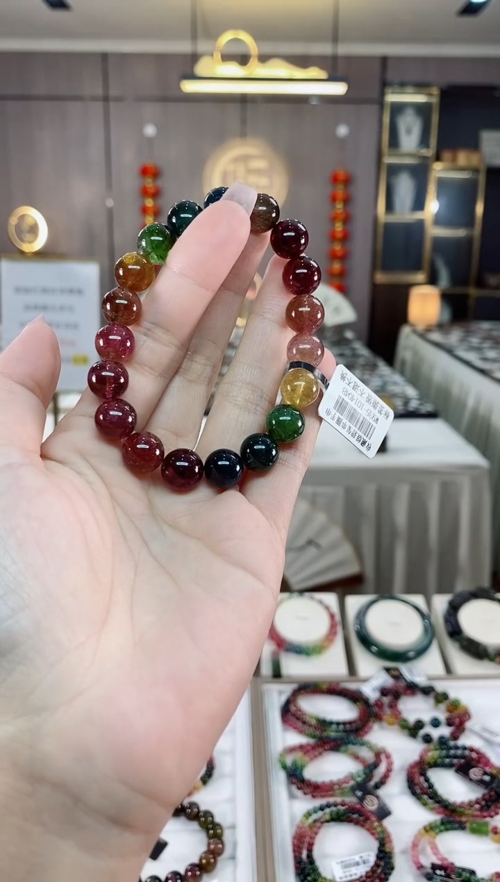 【闪购商品】碧玺单圈手串10mm+未镶嵌（多样性发一条）hon