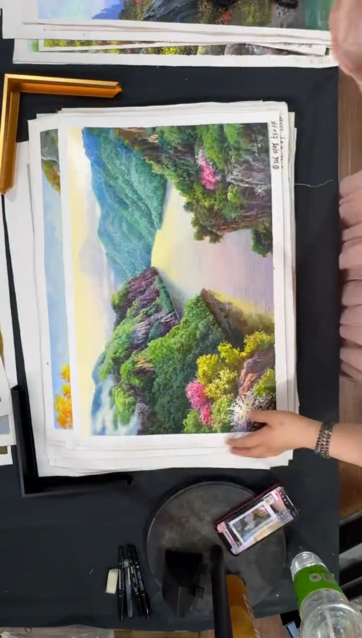 油画【新品含装裱】朝鲜画家原创手绘油画作品