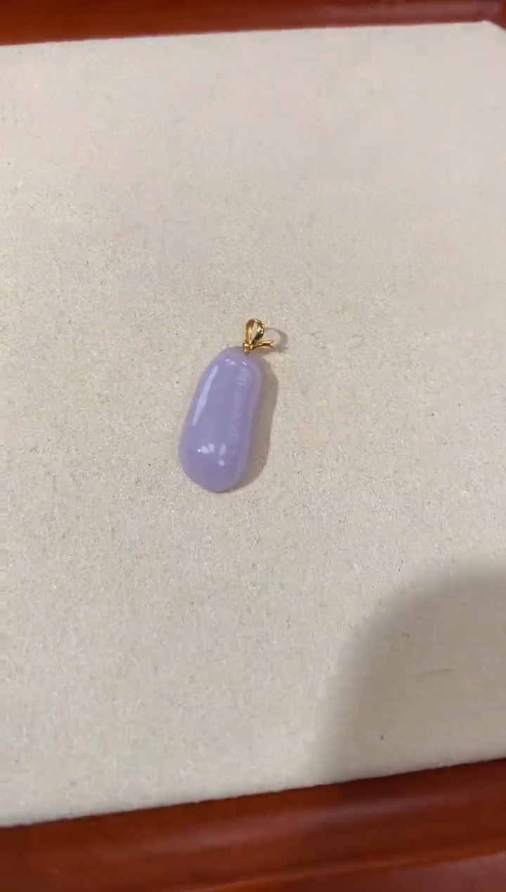 【闪购商品】翡翠颈饰18K金镶嵌天然缅甸a货翡翠