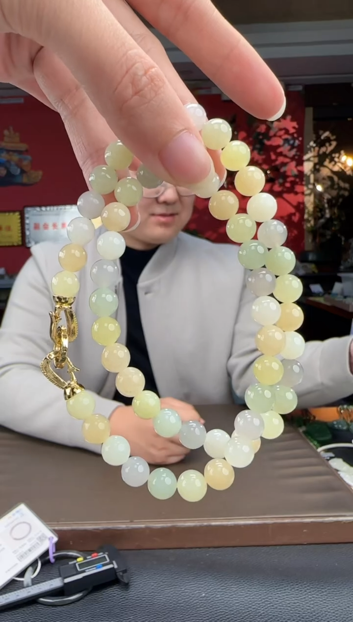 颈饰未镶嵌和田玉多宝妈妈链卡8