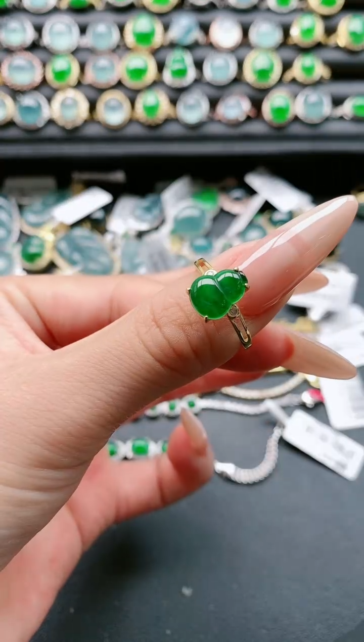 【闪购商品】翡翠戒指银S925镶嵌111111111