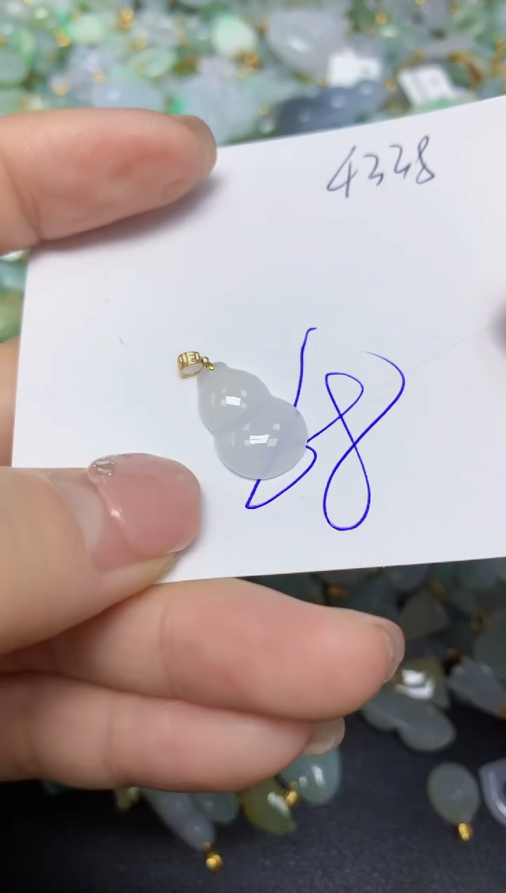 【闪购商品】翡翠挂件18K金镶嵌 天然翡翠A货