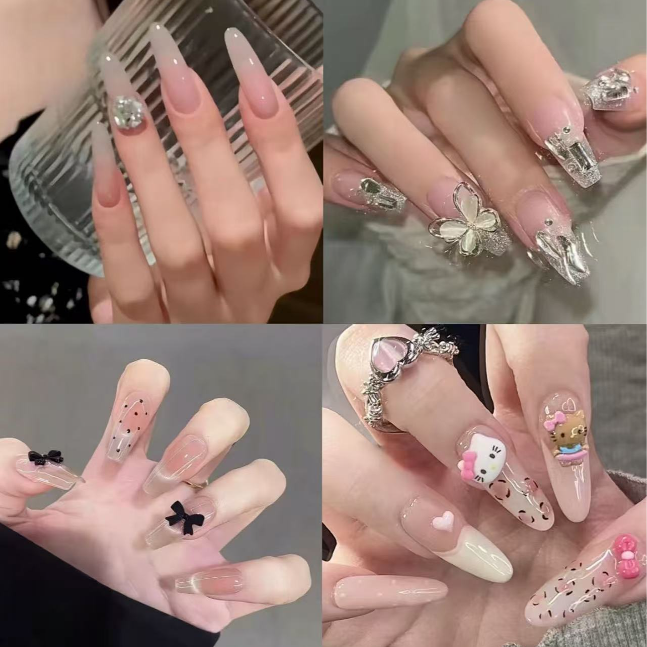 【夏季爆款】美甲穿戴甲合集2025新款夏季显白短款长款纯欲风贴片