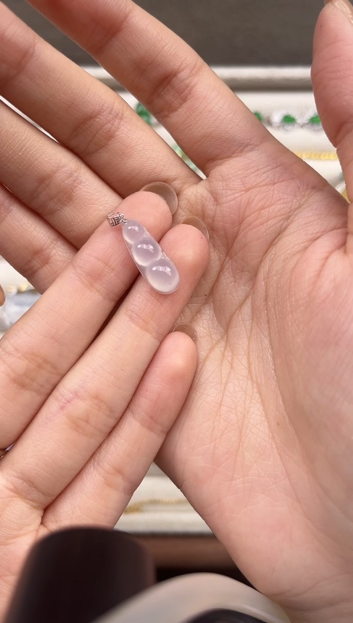 吊坠(不含链)18K金镶嵌翡翠翠小二缅甸翡翠严选TXB