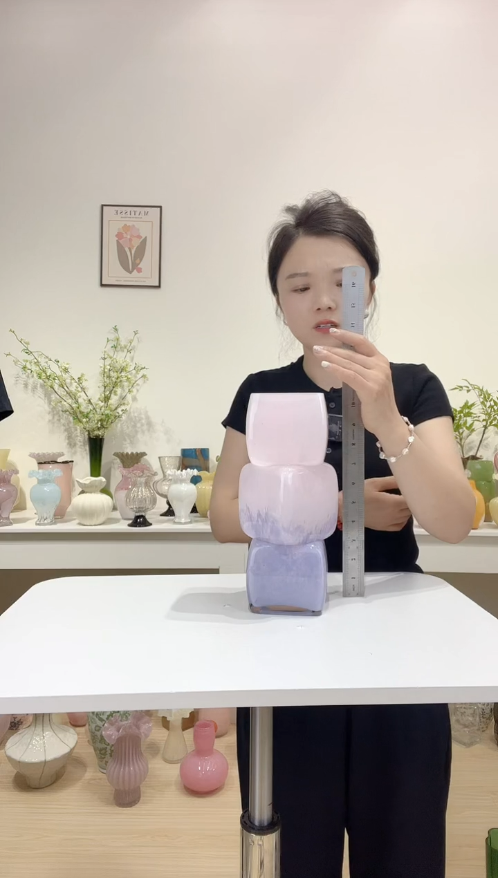 927 粉紫琉璃花瓶好看