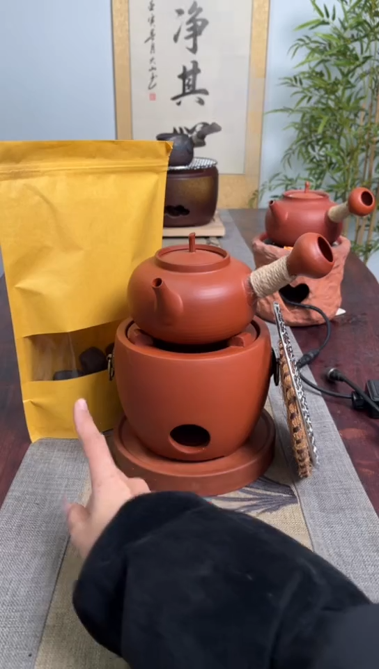 【闪购商品】圆口炉＋圆福砂铫＋炉垫6件套