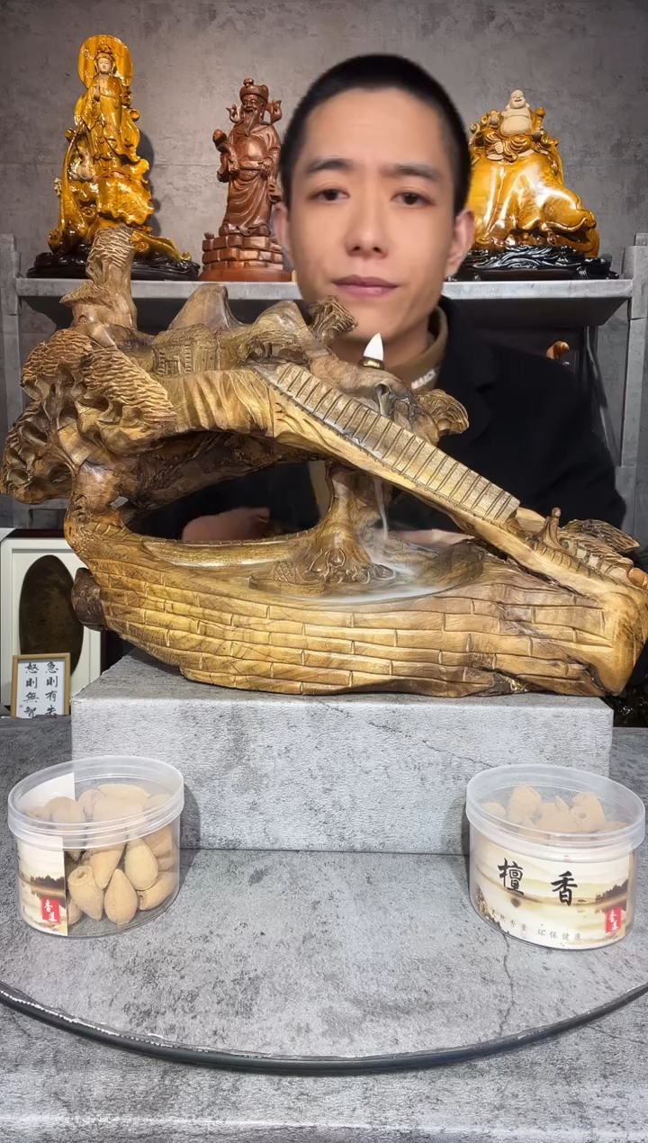 【闪购商品】金丝楠金丝楠木精工雕刻摆件