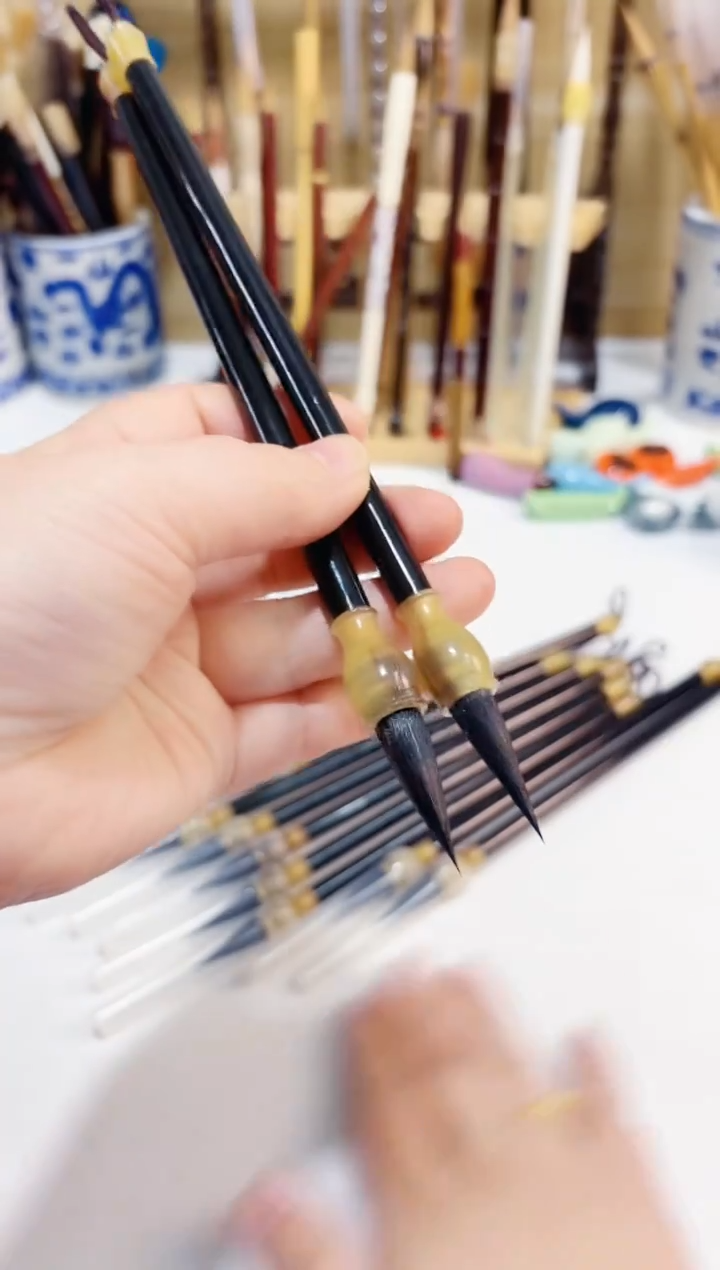 黑羊毫毛笔2支   出锋3.0 口径0.8 