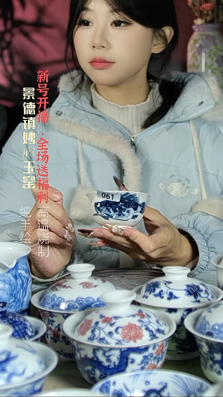 盘陶妙庐玉窑草木灰葵口小压手061