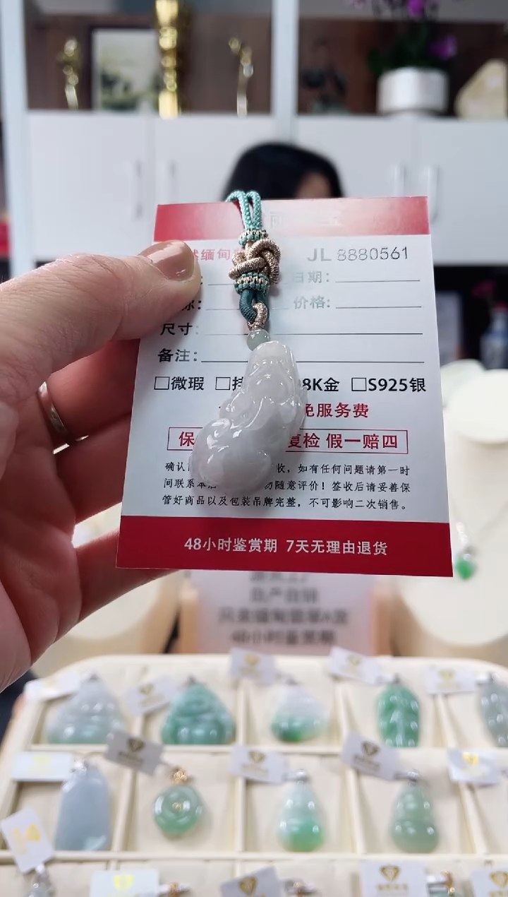 【闪购商品】翡翠颈饰未镶嵌天然缅甸翡翠 貔貅