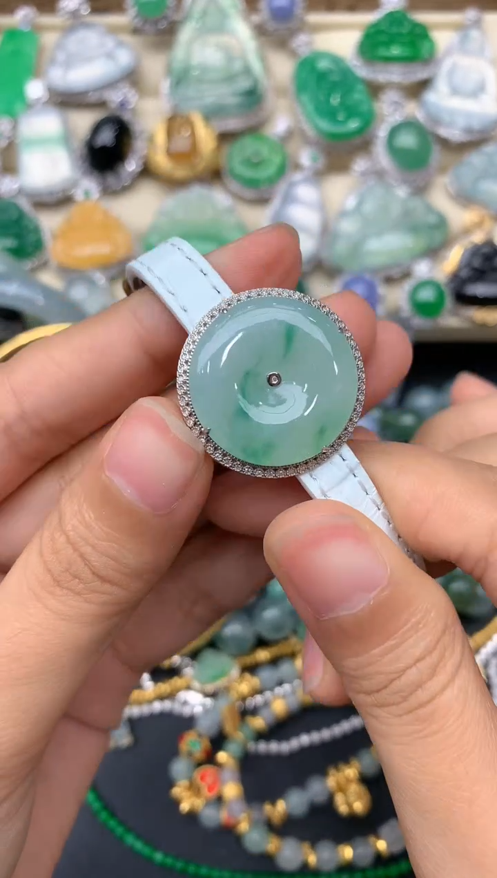 【闪购商品】翡翠手绳18K金镶嵌181-中国好珍宝