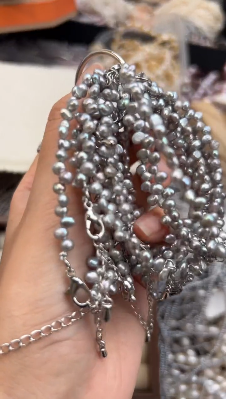 未镶嵌福利淡水珍珠无核*强光珍珠花瓣手链