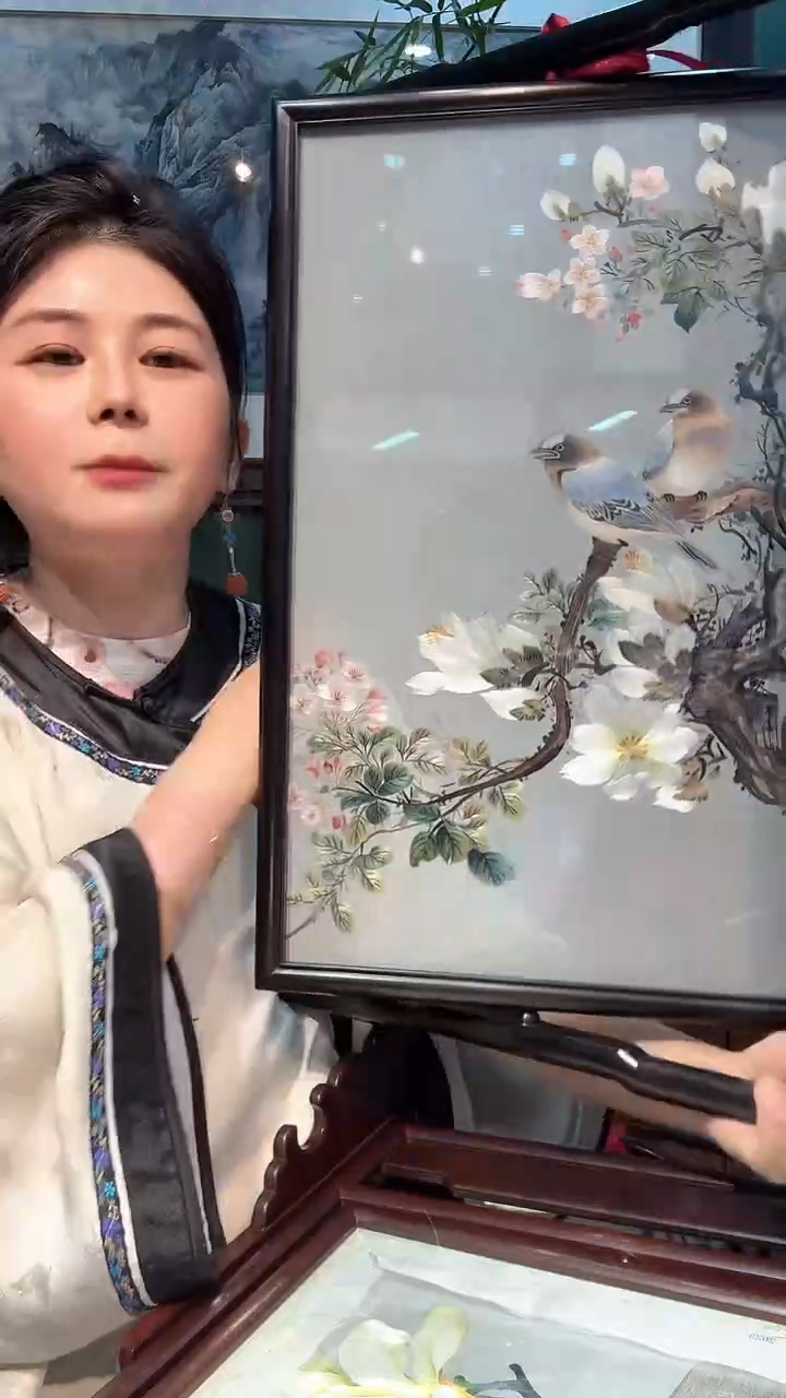 横款非遗苏绣手工刺绣摆台